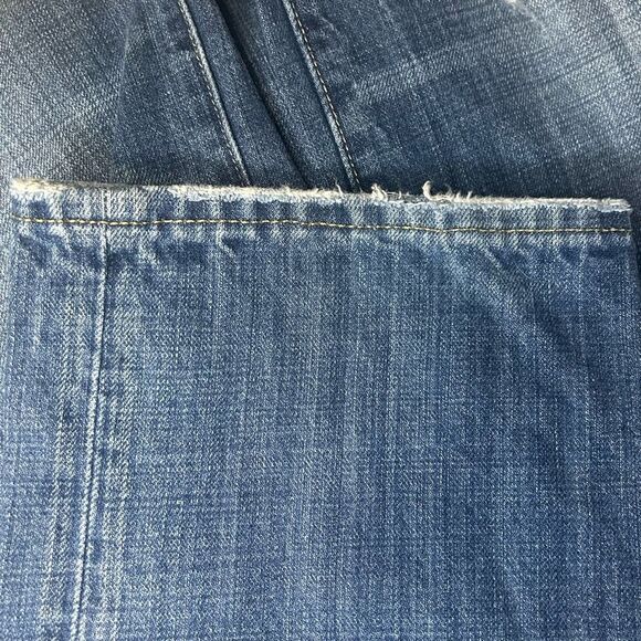 American Eagle Outfitters Blue Slim Straight Jeans Size 30/34 Distressed Denim - Picture 12 of 15